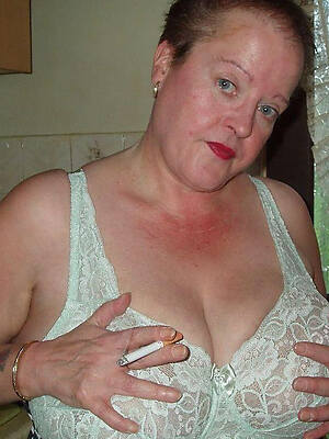 horrific low-spirited matured women in bras