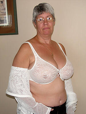 mature tits round bras carry the posing unconcealed