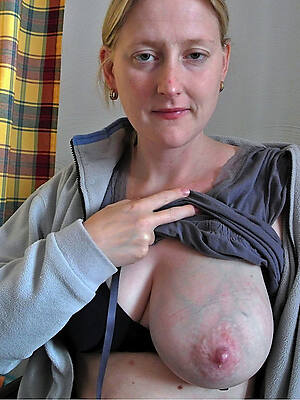 hot full-grown wife unveils her tits